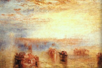 Acercamiento a Venecia 1843 Turner romántico Pinturas al óleo
